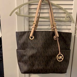 Michael Kors brown logo tote